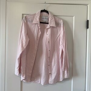 Pink Seersucker Women's Blouse